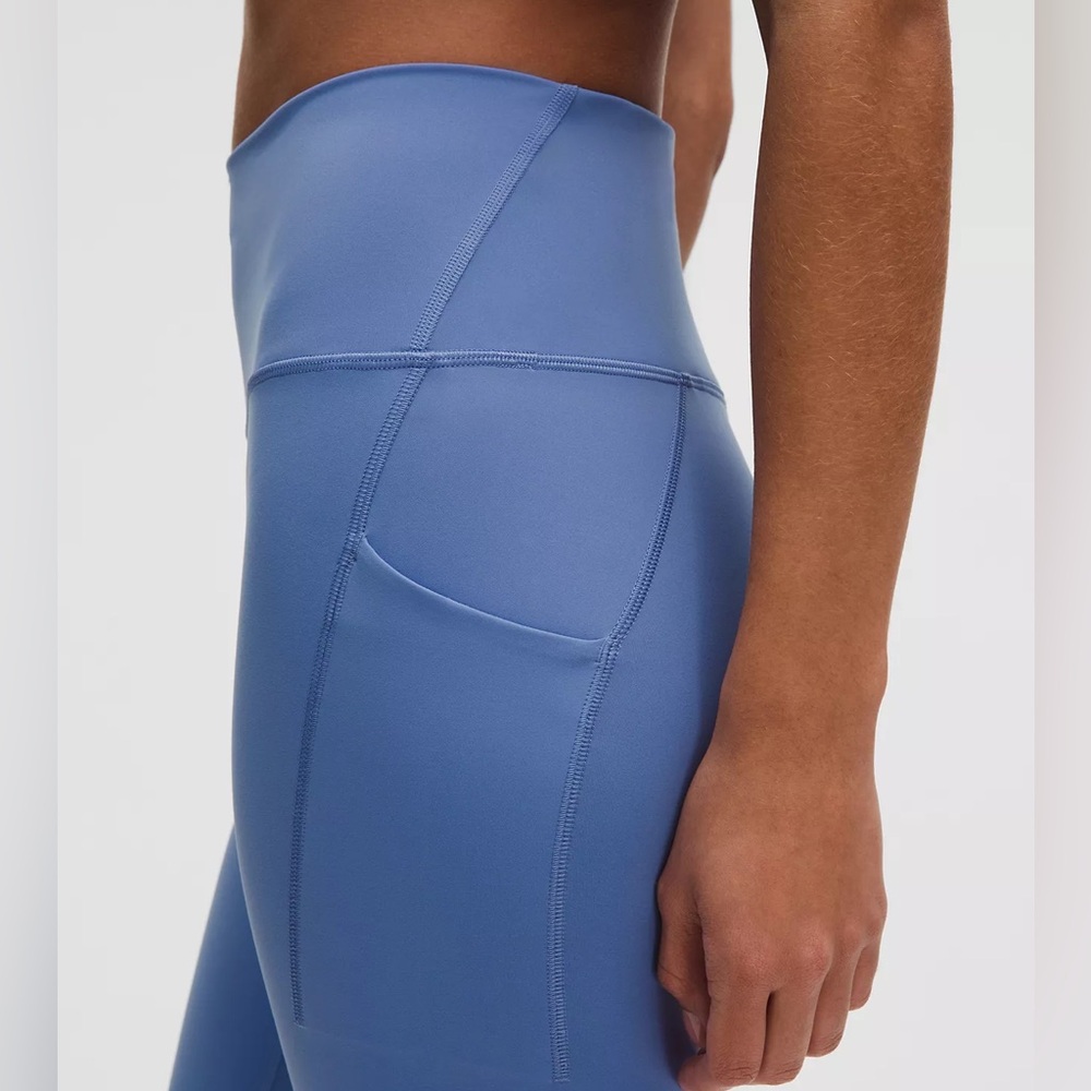 LULULEMON “Wunder Train High-Rise Tights with pockets 25” blue leggings - Picture 4 of 10